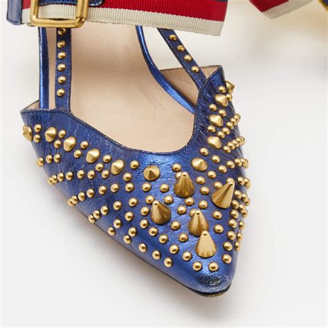 Gucci Unia Studded Pointed Toe Flats Shoes 